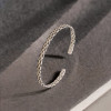 Bracciale Aperto Intrecciato in Argento Massiccio per Uomo e Donna