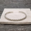 Bracelet argent massif tresse jonc ouvert homme femme