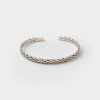 Bracelet argent massif tresse jonc ouvert homme femme