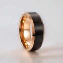 Bague tungstène matte brossée personnalisable