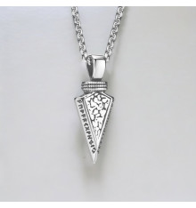 Pendentif celtique Gungnir runes vikings acier
