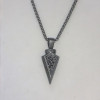 Pendentif celtique anneau runes vikings acier