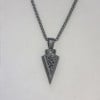 Pendentif celtique anneau runes vikings acier