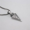 Pendentif celtique anneau runes vikings acier