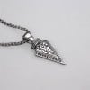 Pendentif celtique anneau runes vikings acier