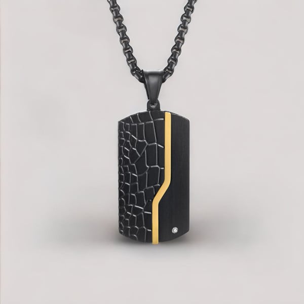 Dogtag steel pendant with customizable military plate