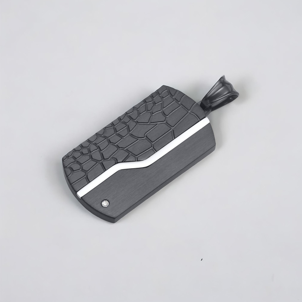 Pendentif acier Dogtag plaque militaire personnalisable