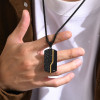 Pendentif acier Dogtag plaque militaire personnalisable