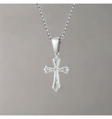Men's Celtic cross pendant in steel