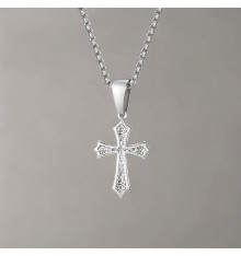 Pendentif homme croix celtique acier