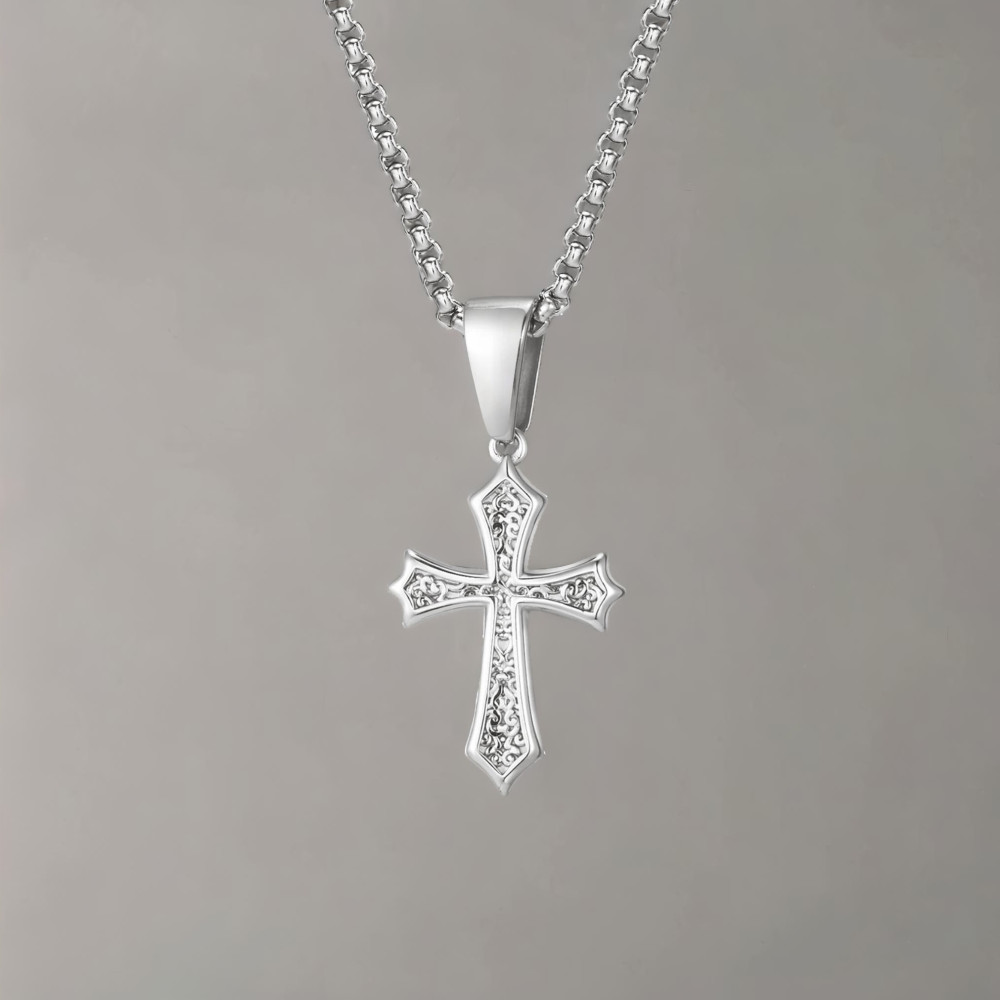 Pendentif homme croix celtique acier