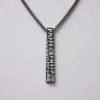 Pendentif celtique barre runes vikings acier