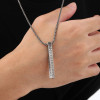 Pendentif celtique barre runes vikings acier