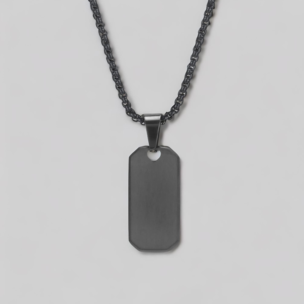 Pendentif acier plaque militaire Dogtag personnalisable