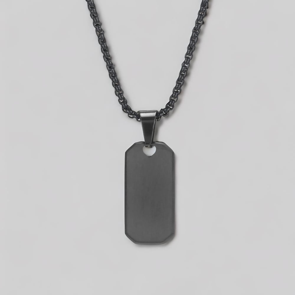 Pendentif acier plaque militaire Dogtag personnalisable