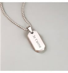 Anpassbarer Dogtag-Anhänger aus Militärstahl