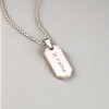 Pendentif acier plaque militaire Dogtag personnalisable
