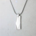 Pendentif barre facetté acier
