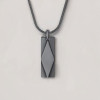 Pendentif barre facetté acier