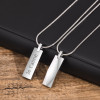 Pendentif barre facetté acier