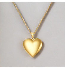 Customizable photo heart steel pendant