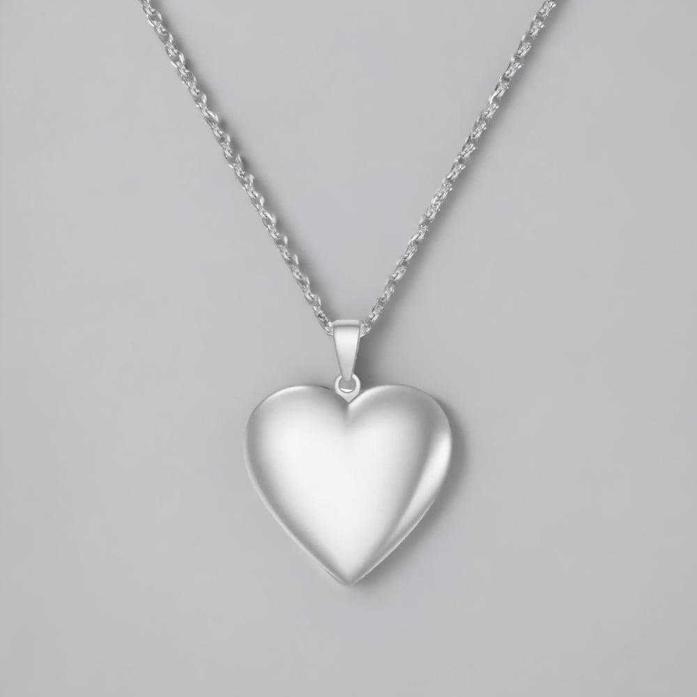 Pendentif acier coeur photo personnalisable