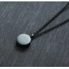 Men's Polished Stainless Steel round plaque secret box Custom Engraving Necklace Pendant