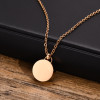 Pendentif personnalise homme collier Acier rond ecrin secret a graver personnaliser