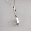 Pendentif barre torsadée tungstène personnalisable