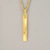 Pendentif barre torsadée tungstène personnalisable