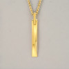 Pendentif barre torsadée tungstène personnalisable