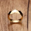 Alianza de hombre multifacética de tungsteno con placa de oro para grabar