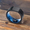 Bague homme anneau carbure tungstene noir bleu personnalisable