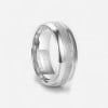 Bague mariage personnalisable homme anneau Tungstene centre sable
