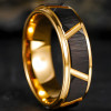Personalized men's ring black tungsten ring brush groove