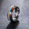 Bague mariage tungstène lignes bois