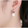 Men's Braided Sterling Silver emoji smile Hoop Earrings