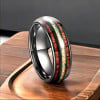 Bague mariage personnalisable anneau dome Tungstene bois opale