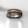Bague mariage personnalisable anneau dome Tungstene bois opale