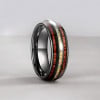Bague mariage personnalisable anneau dome Tungstene bois opale