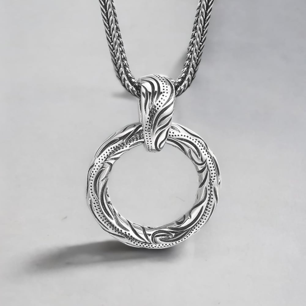 Anello celtico vichingo ciondolo in argento