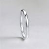 Blanc Bague tungstène anneau fin lisse