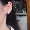 Boucles d'oreilles homme clou argent noeud celtique marin