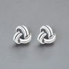 Boucles d'oreilles homme clou argent noeud celtique marin