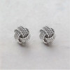 Boucles d'oreilles homme clou argent noeud celtique marin