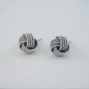 Boucles d'oreilles homme clou argent noeud celtique marin