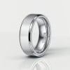 Anillo de hombre personalizado anillo de titanio cinta negra mate pincel para grabar