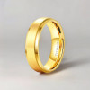 Bague titane brossé plaque or personnalisable
