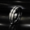 Bague homme titane noir brossé personnalisable