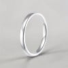 Blanc Bague alliance titane 2mm personnalisable